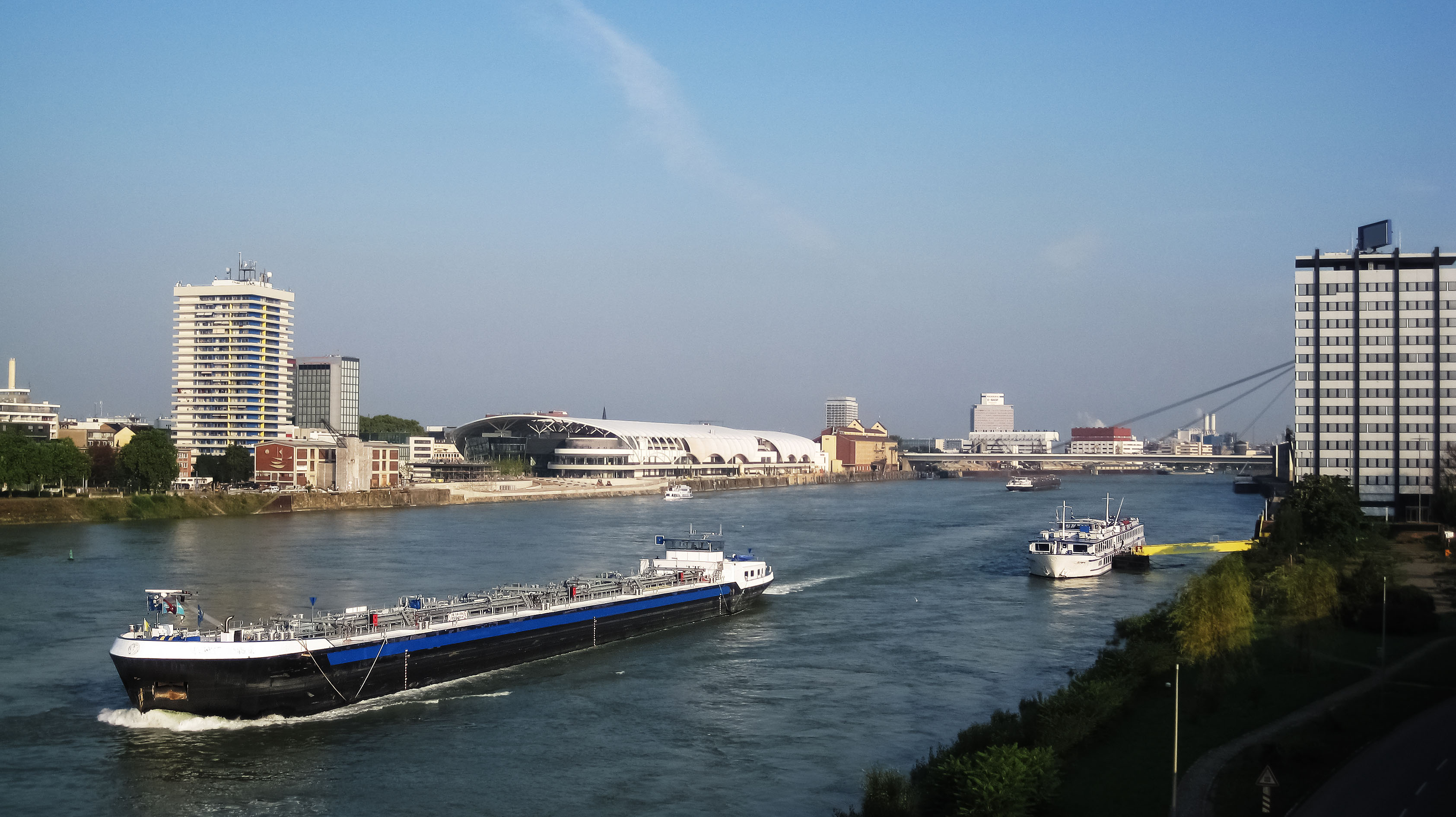 Inland Barge on Rhine River