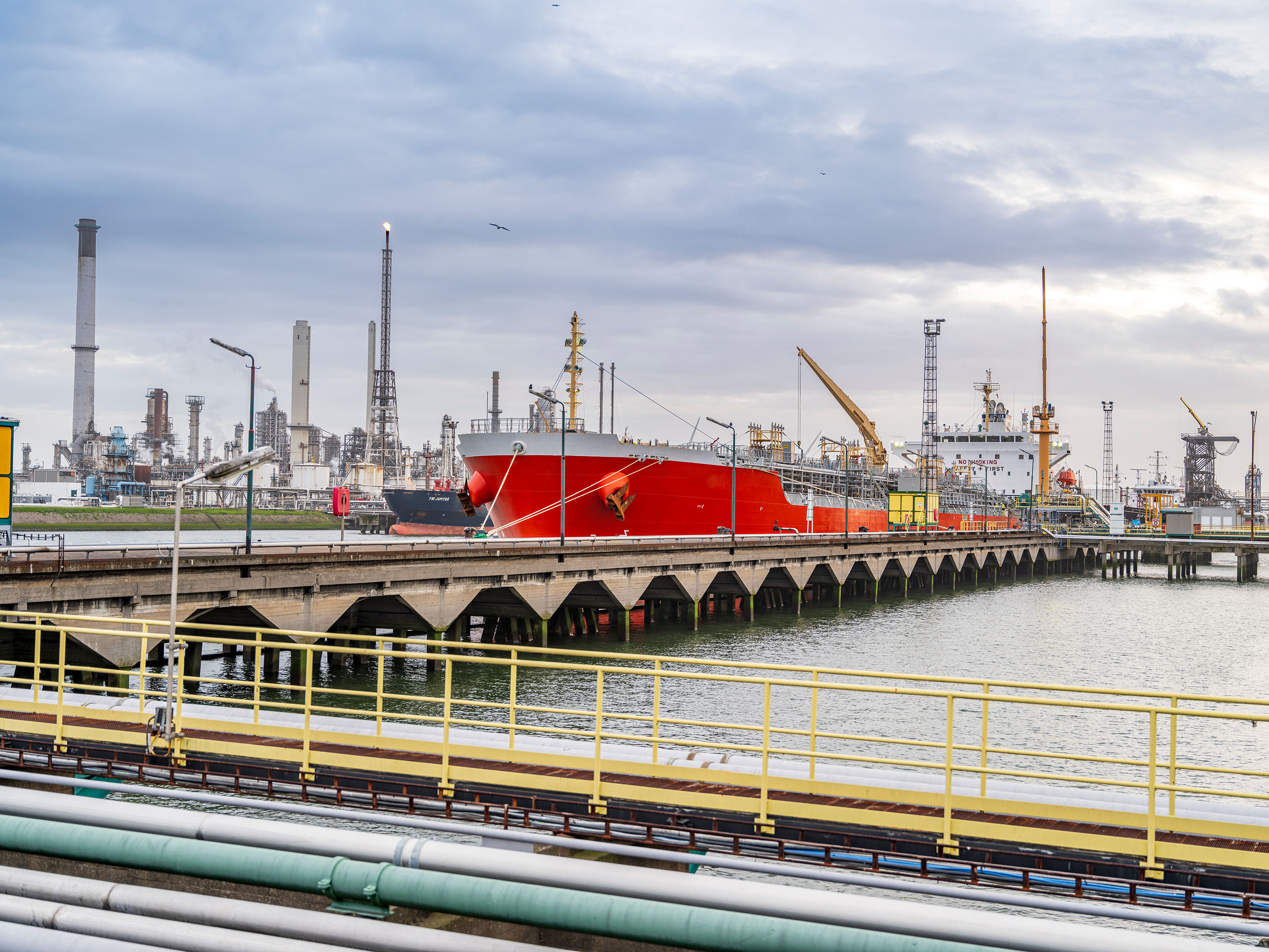 Liquid Bulk Vessel at Tank Storage Terminal