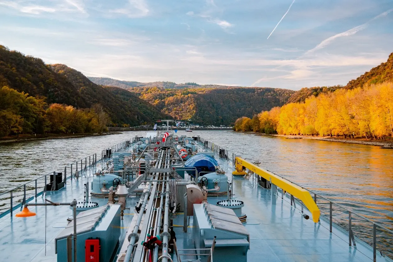 Inland Tanker on River