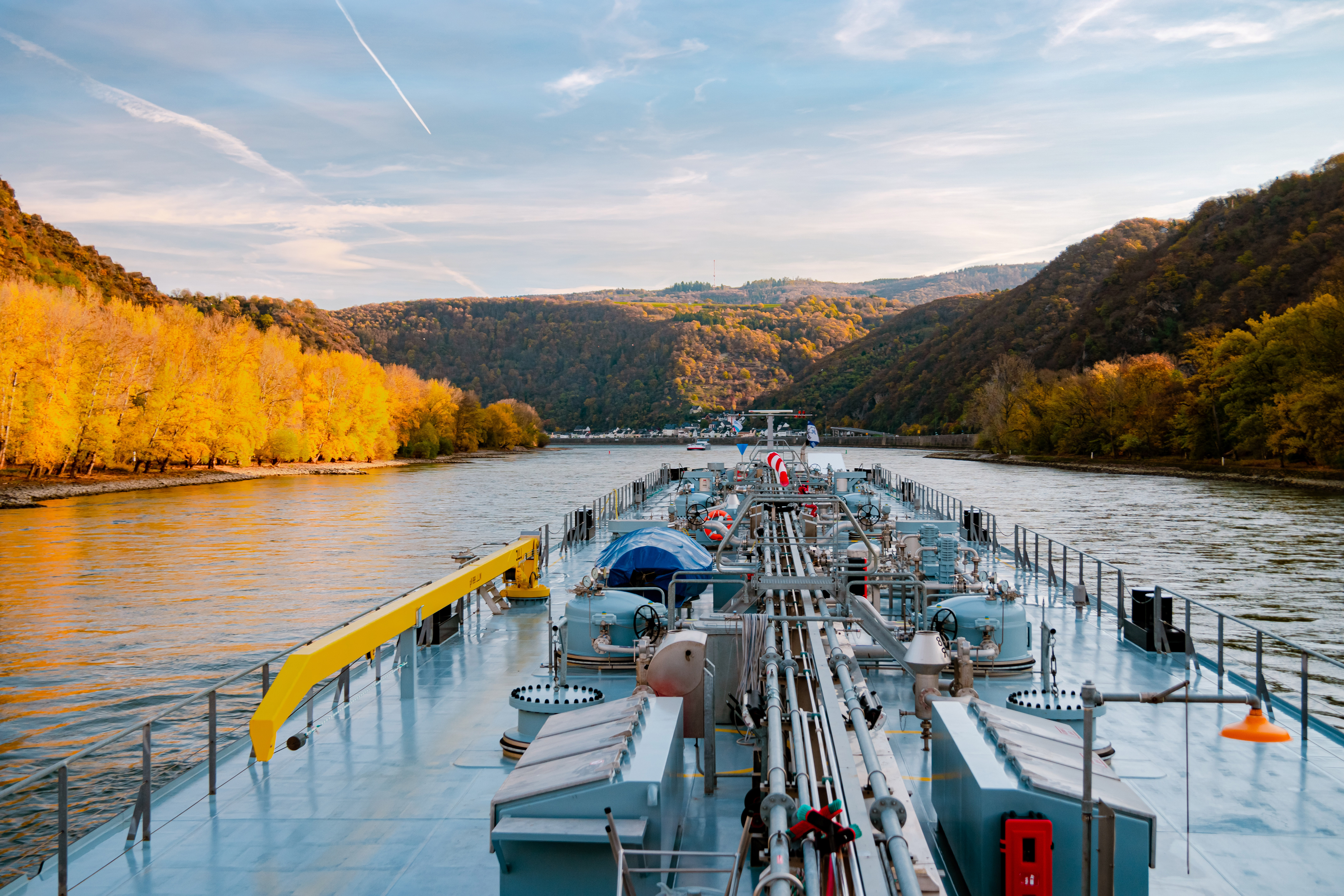 Inland Tanker on River